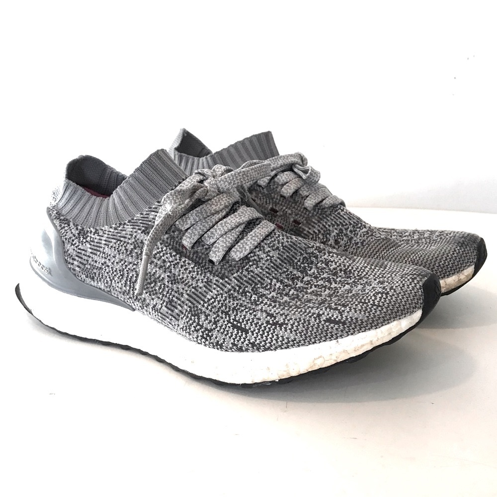 ADIDAS Ultra Boost Uncaged Sneakers Primeknit Upper Pixelated Gray Women’s 9.5 - Picture 1 of 13